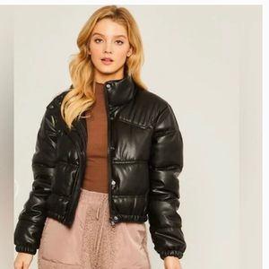 Puffer coat! (Faux leather style)